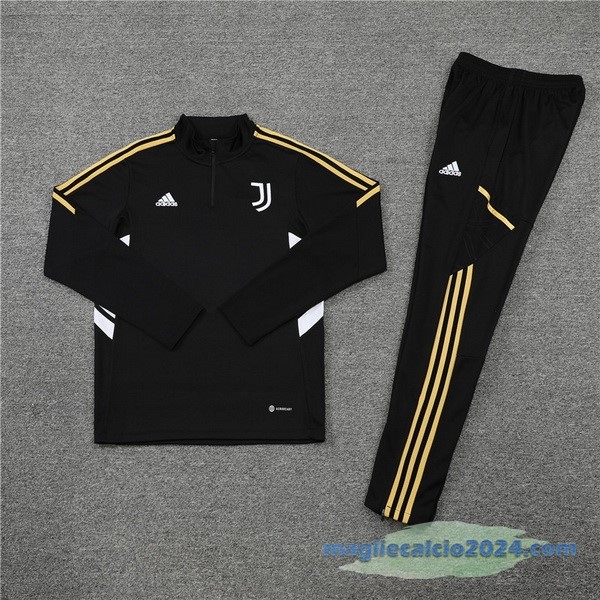 Set Completo Sudadera Formazione Juventus 2022 2023 Nero I Bianco Poco Prezzo