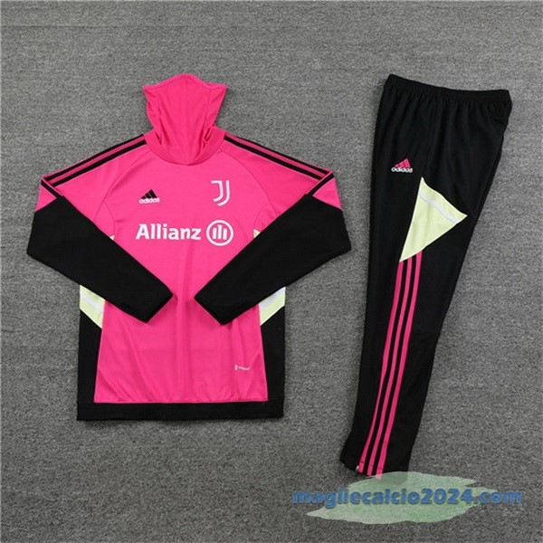 Set Completo Sudadera Formazione Juventus 2022 2023 Rosa I Nero Poco Prezzo
