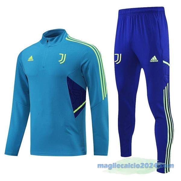 Set Completo Sudadera Formazione Juventus 2022 2023 Verde Azul Poco Prezzo