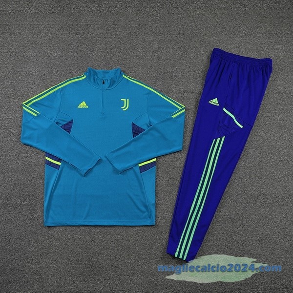 Set Completo Sudadera Formazione Juventus 2022 2023 Verde Azul Poco Prezzo