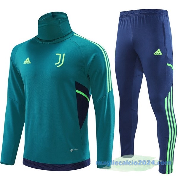 Set Completo Sudadera Formazione Juventus 2022 2023 Verde II Azul Poco Prezzo