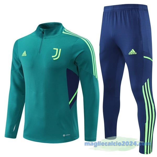 Set Completo Sudadera Formazione Juventus 2022 2023 Verde I Azul Poco Prezzo