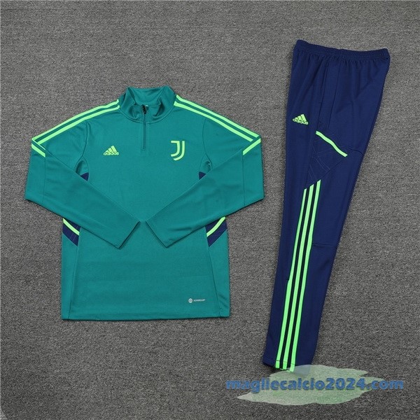 Set Completo Sudadera Formazione Juventus 2022 2023 Verde I Azul Poco Prezzo