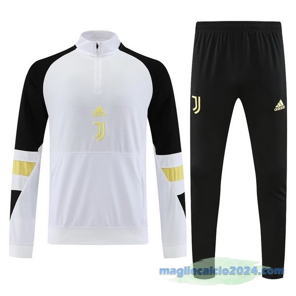 Set Completo Sudadera Formazione Juventus 2023 2024 Bianco Nero Poco Prezzo