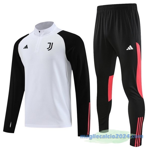 Set Completo Sudadera Formazione Juventus 2023 2024 Bianco Nero Rosa Poco Prezzo