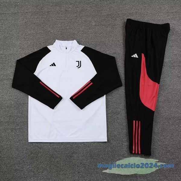 Set Completo Sudadera Formazione Juventus 2023 2024 Bianco Nero Rosa Poco Prezzo