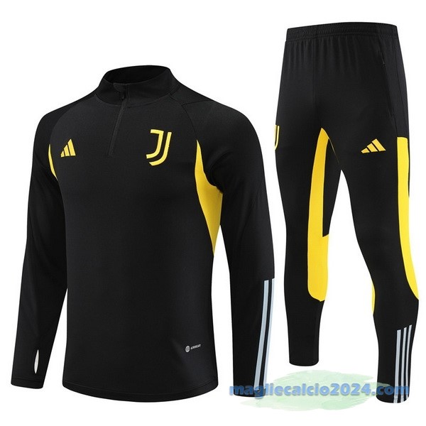 Set Completo Sudadera Formazione Juventus 2023 2024 Nero Giallo Poco Prezzo