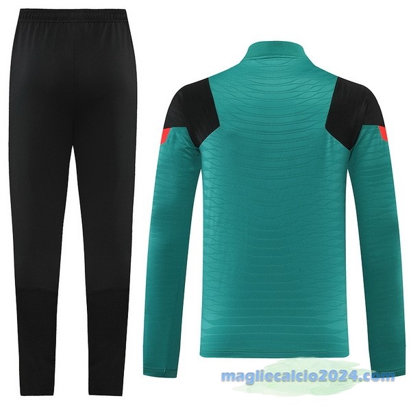 Set Completo Sudadera Formazione Liverpool 2022 2023 Nero Verde Poco Prezzo