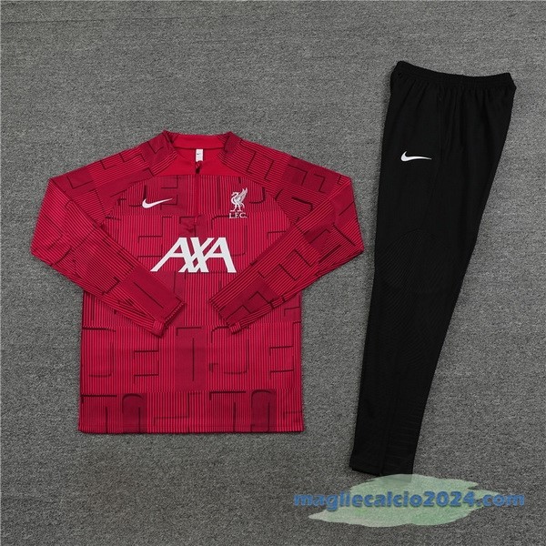 Set Completo Sudadera Formazione Liverpool 2022 2023 Rosso I Nero Poco Prezzo