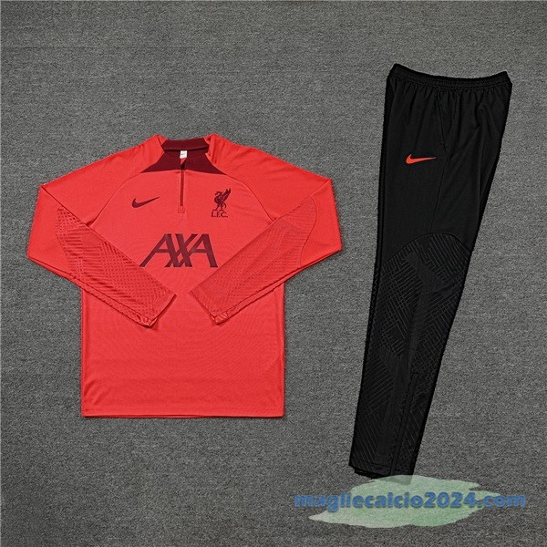 Set Completo Sudadera Formazione Liverpool 2022 2023 Rosso Nero Poco Prezzo
