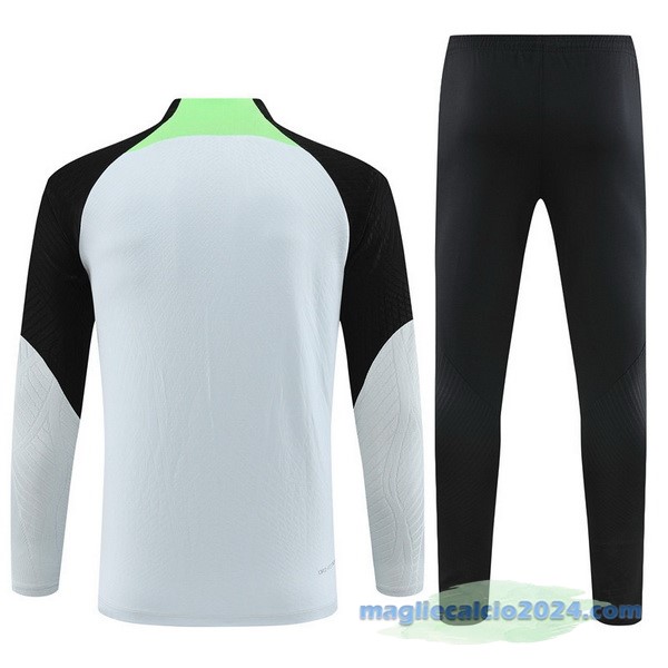 Set Completo Sudadera Formazione Liverpool 2023 2024 Grigio I Nero Verde Poco Prezzo