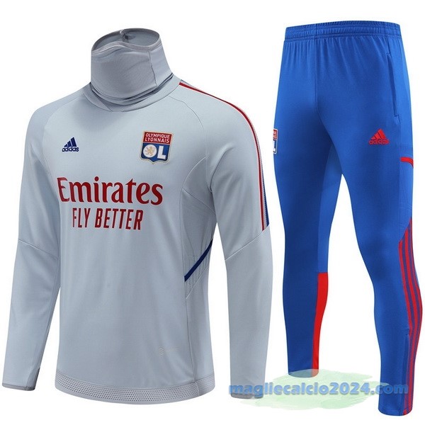 Set Completo Sudadera Formazione Lyon 2022 2023 Grigio I Azul Poco Prezzo