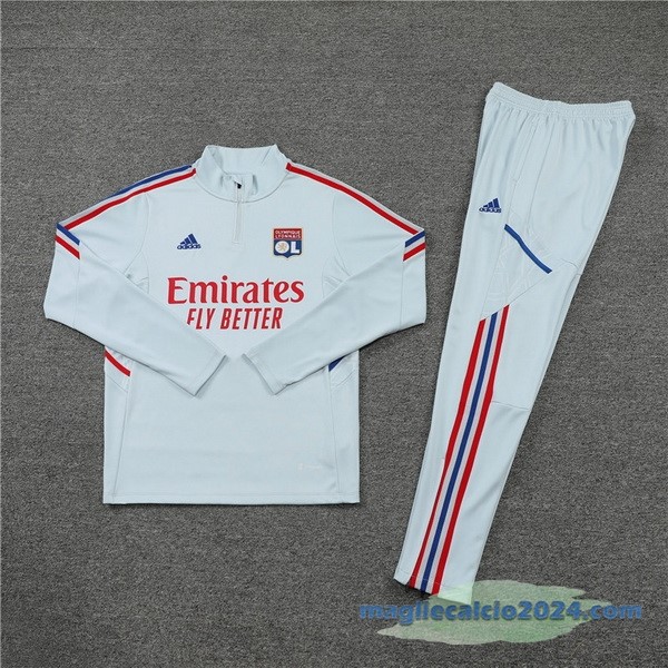 Set Completo Sudadera Formazione Lyon 2022 2023 Grigio Luce Poco Prezzo