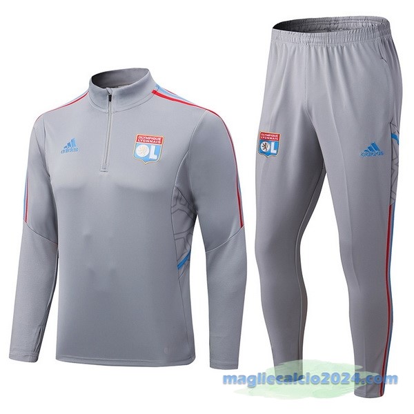 Set Completo Sudadera Formazione Lyon 2022 2023 Grigio Poco Prezzo