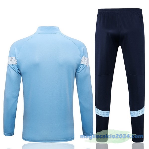Set Completo Sudadera Formazione Manchester City 2022 2023 Azul Bianco Poco Prezzo
