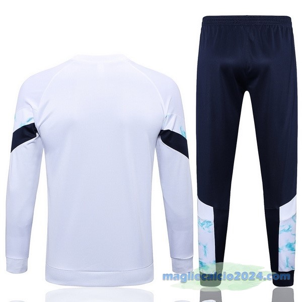 Set Completo Sudadera Formazione Manchester City 2022 2023 Bianco Azul Navy Poco Prezzo