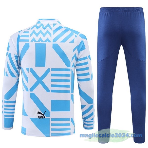 Set Completo Sudadera Formazione Manchester City 2022 2023 Bianco Azul Poco Prezzo