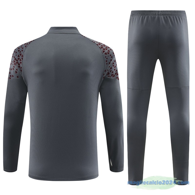 Set Completo Sudadera Formazione Manchester City 2023 2024 Grigio Poco Prezzo