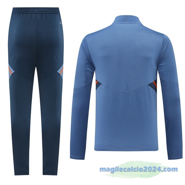 Set Completo Sudadera Formazione Manchester United 2022 2023 Azul Grigio Poco Prezzo