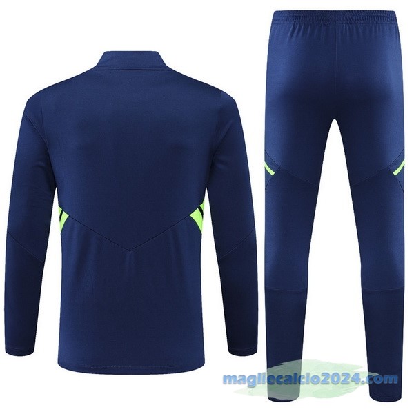 Set Completo Sudadera Formazione Manchester United 2022 2023 Azul Verde Poco Prezzo