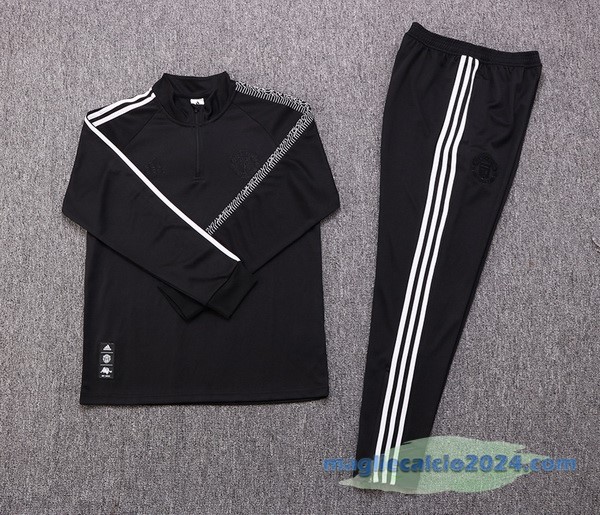 Set Completo Sudadera Formazione Manchester United 2022 2023 I Nero Poco Prezzo