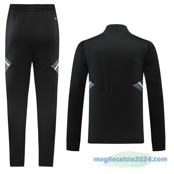 Set Completo Sudadera Formazione Manchester United 2022 2023 Nero Grigio Poco Prezzo