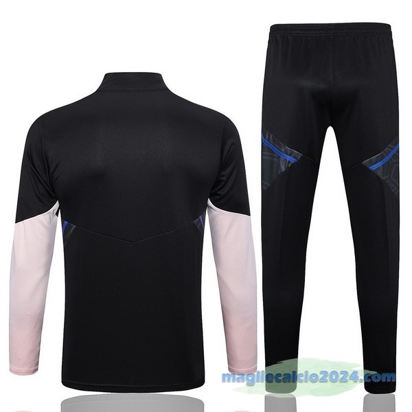 Set Completo Sudadera Formazione Manchester United 2022 2023 Nero Rosa Poco Prezzo