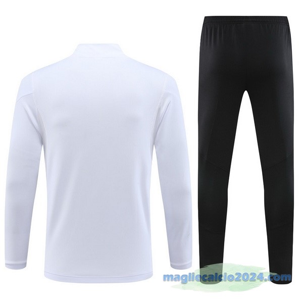 Set Completo Sudadera Formazione Manchester United 2023 2024 Bianco Nero Poco Prezzo
