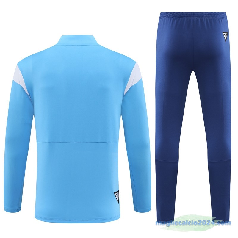 Set Completo Sudadera Formazione Marsella 2023 2024 Azul Bianco Poco Prezzo