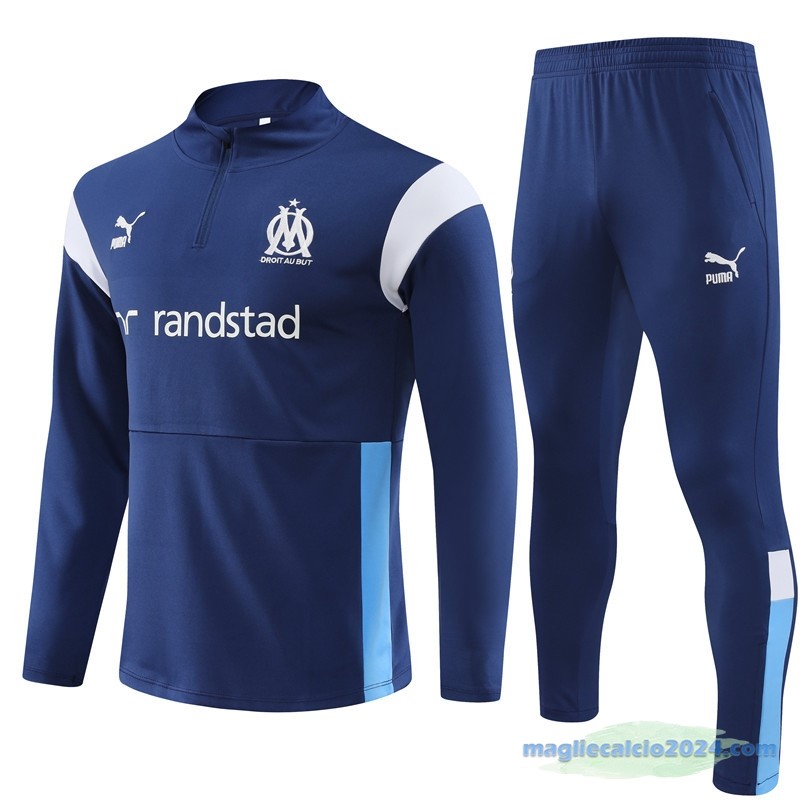 Set Completo Sudadera Formazione Marsella 2023 2024 Azul I Bianco Poco Prezzo