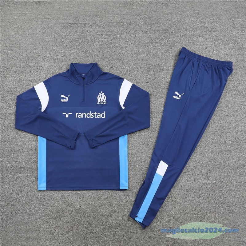Set Completo Sudadera Formazione Marsella 2023 2024 Azul I Bianco Poco Prezzo