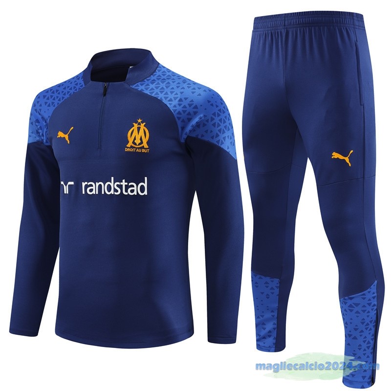 Set Completo Sudadera Formazione Marsella 2023 2024 Azul Navy Poco Prezzo
