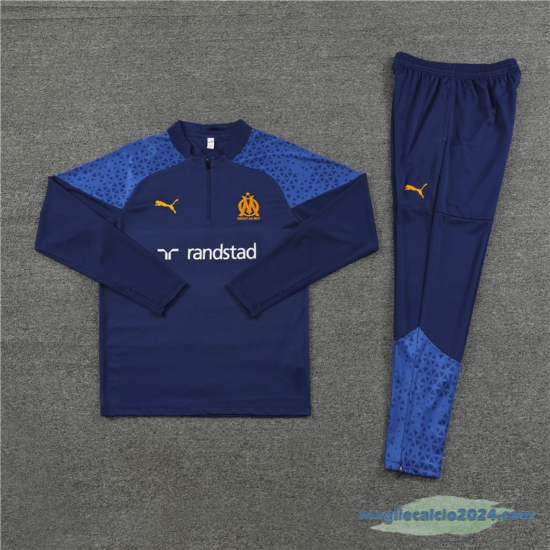 Set Completo Sudadera Formazione Marsella 2023 2024 Azul Navy Poco Prezzo