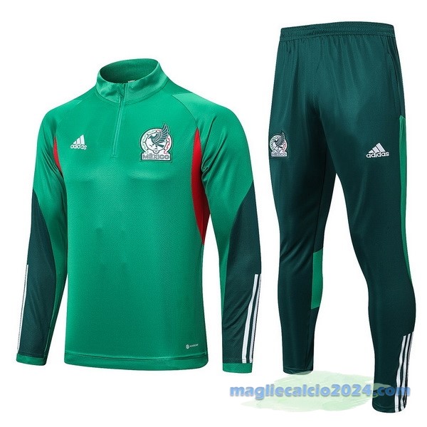 Set Completo Sudadera Formazione Messico 2022 Verde Poco Prezzo