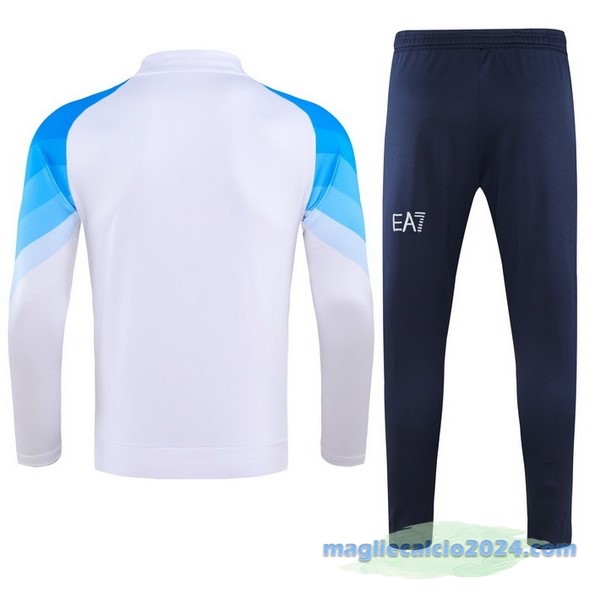 Set Completo Sudadera Formazione Napoli 2023 2024 Bianco Azul Poco Prezzo