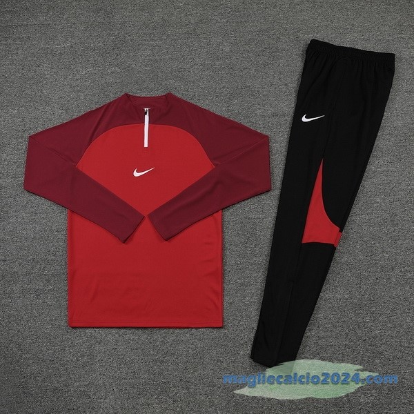 Set Completo Sudadera Formazione Nike 2022 2023 Rosso II Nero Poco Prezzo