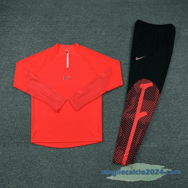 Set Completo Sudadera Formazione Nike 2022 2023 Rosso Nero Poco Prezzo