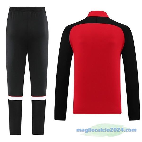 Set Completo Sudadera Formazione Nike 2023 2024 Nero Rosso Poco Prezzo
