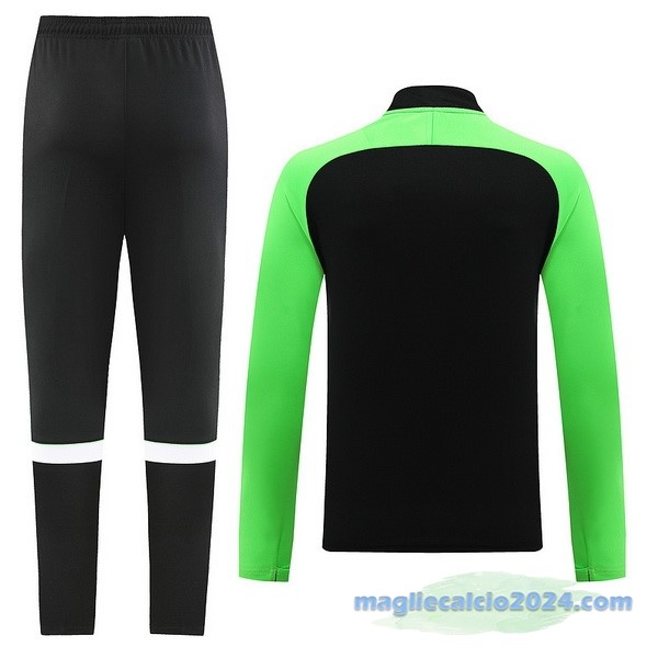 Set Completo Sudadera Formazione Nike 2023 2024 Nero Verde Poco Prezzo