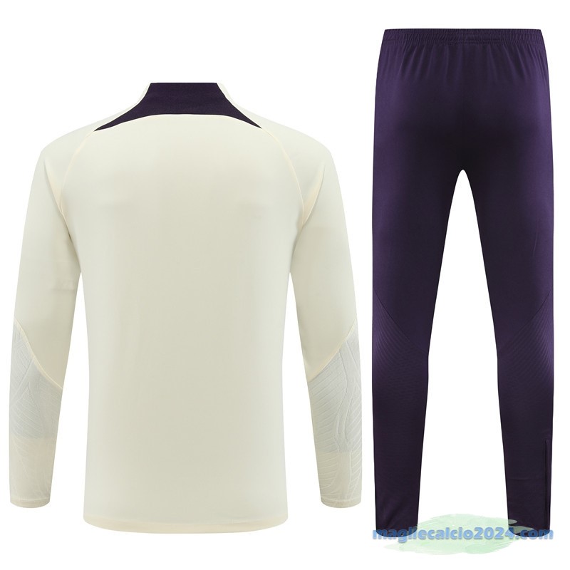 Set Completo Sudadera Formazione Paris Saint Germain 2023 2024 Giallo Purpureo Poco Prezzo