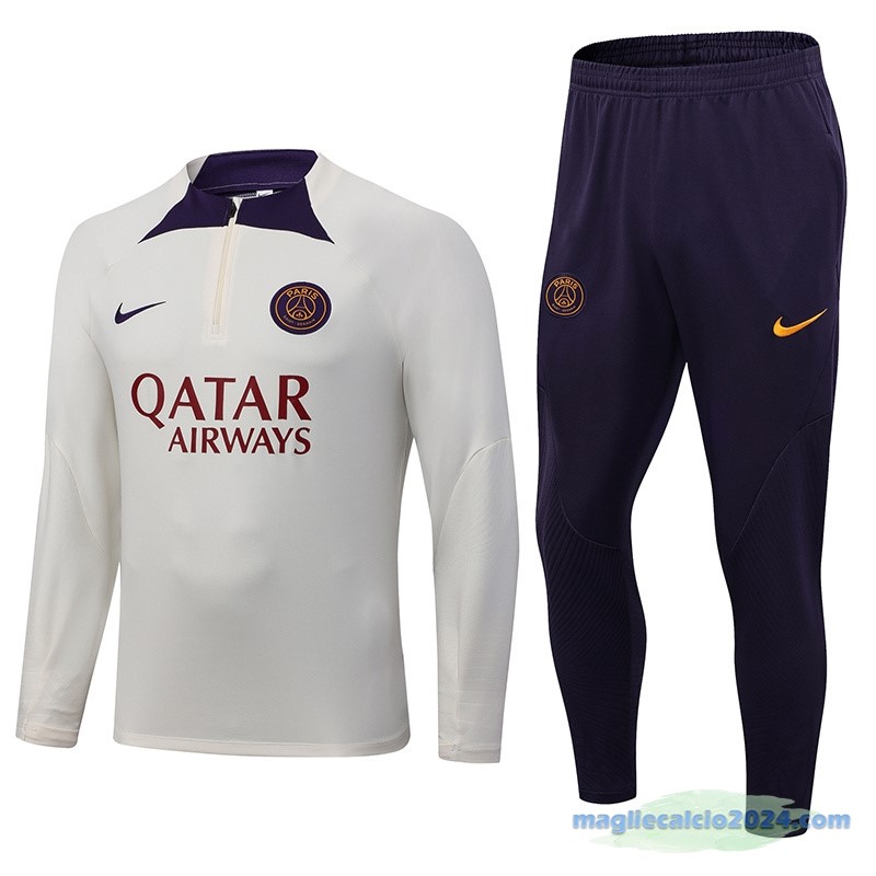 Set Completo Sudadera Formazione Paris Saint Germain Bambino 2023 2024 Giallo I Purpureo Poco Prezzo