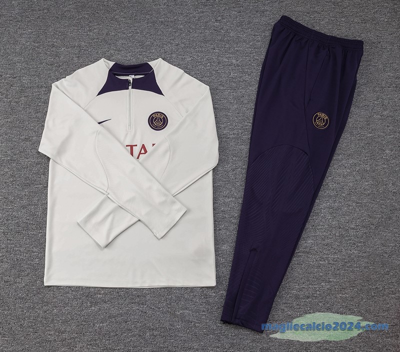Set Completo Sudadera Formazione Paris Saint Germain Bambino 2023 2024 Giallo I Purpureo Poco Prezzo