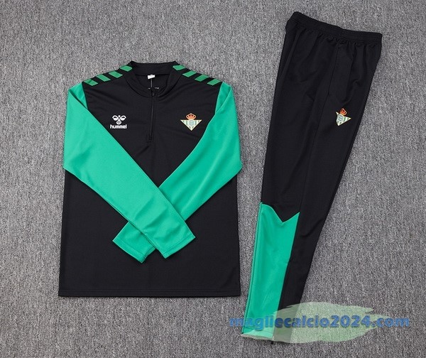 Set Completo Sudadera Formazione Real Betis 2022 2023 Nero Verde Poco Prezzo