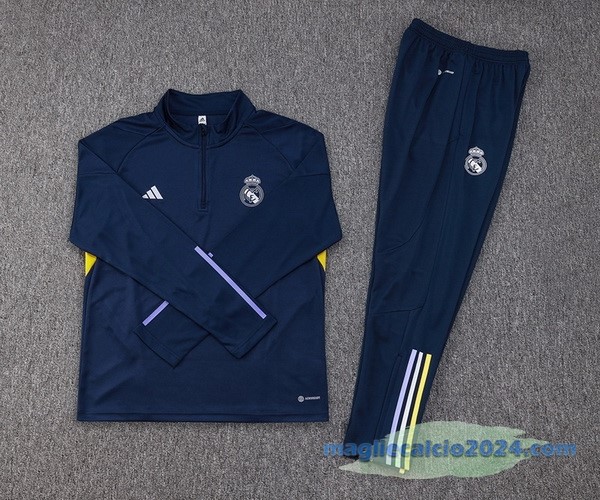 Set Completo Sudadera Formazione Real Madrid 2023 2024 Azul I Navy Poco Prezzo