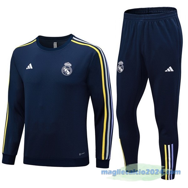 Set Completo Sudadera Formazione Real Madrid 2023 2024 Azul Navy Poco Prezzo