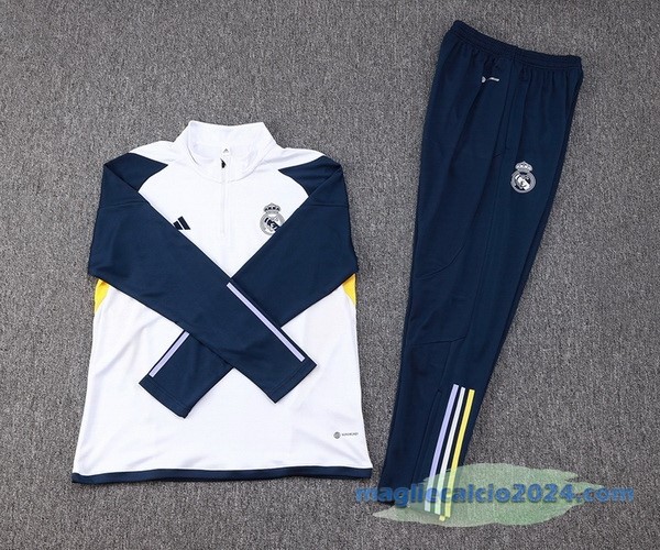 Set Completo Sudadera Formazione Real Madrid 2023 2024 Bianco I Azul Poco Prezzo