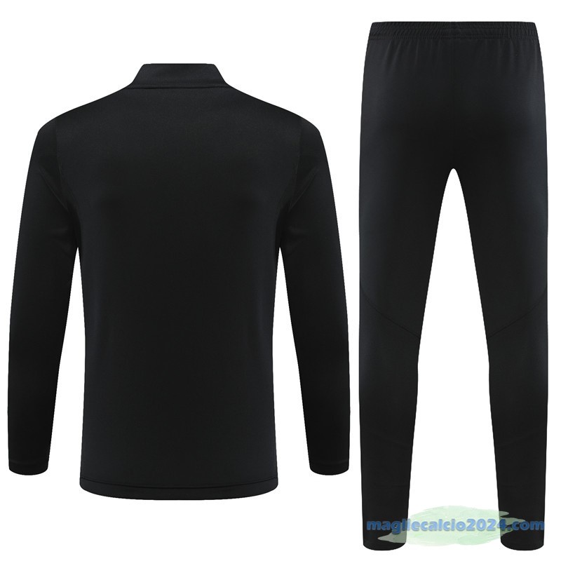 Set Completo Sudadera Formazione Real Madrid Bambino 2023 2024 Nero Poco Prezzo