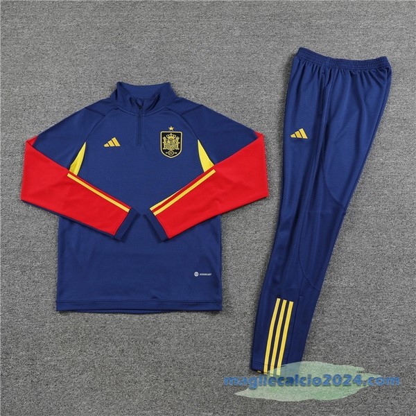 Set Completo Sudadera Formazione Spagna 2022 Azul II Navy Poco Prezzo