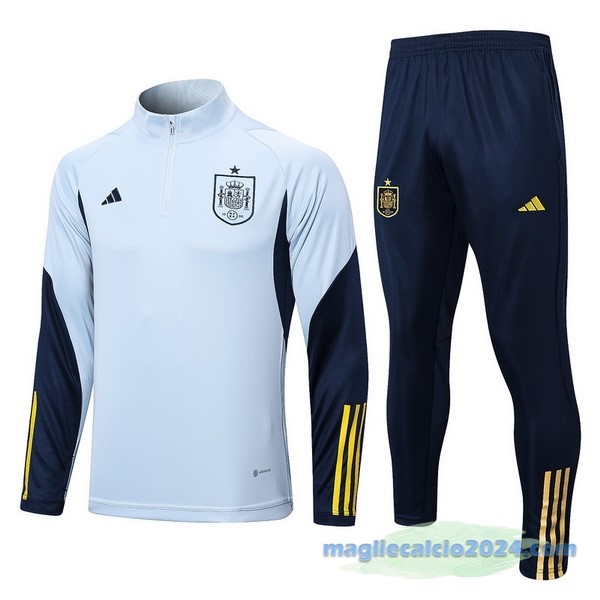 Set Completo Sudadera Formazione Spagna 2022 Azul Luce Poco Prezzo