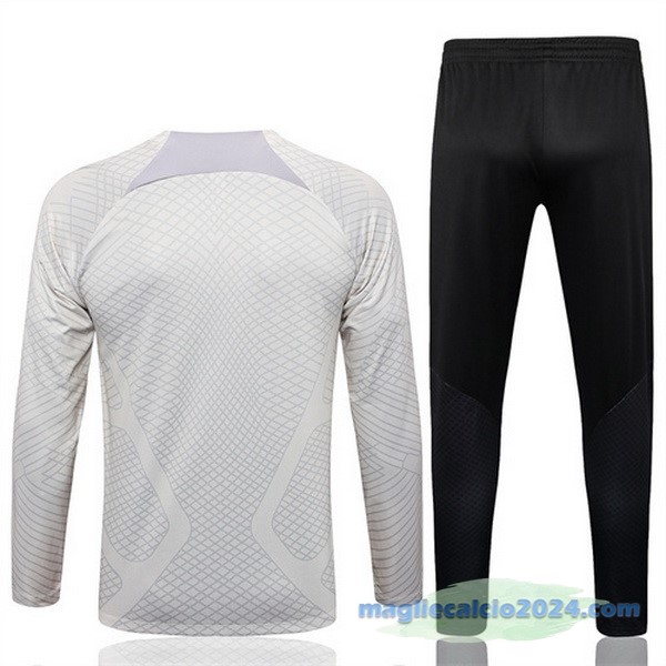 Set Completo Sudadera Formazione Tottenham Hotspur 2022 2023 Bianco Giallo Nero Poco Prezzo